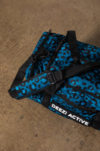 Gym Bag Teal Leopard