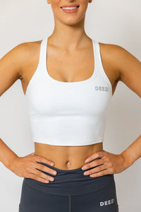 Deezi Active Extended Crop Top White