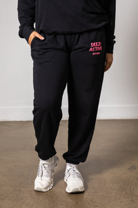 Rise Up Track Pants Black