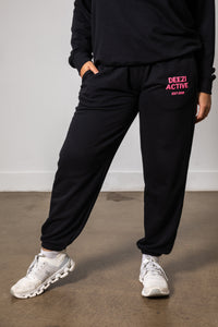 Rise Up Track Pants Black