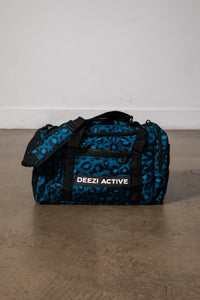 Gym Bag Teal Leopard