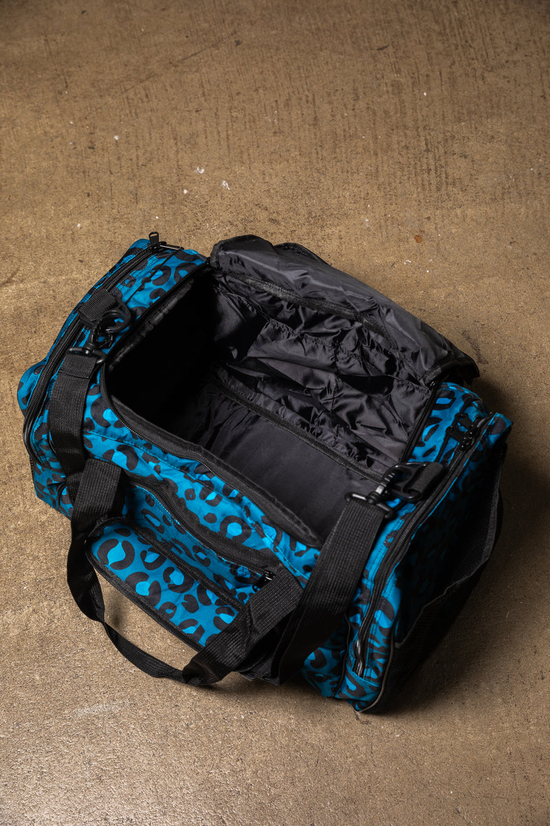 Gym Bag Teal Leopard