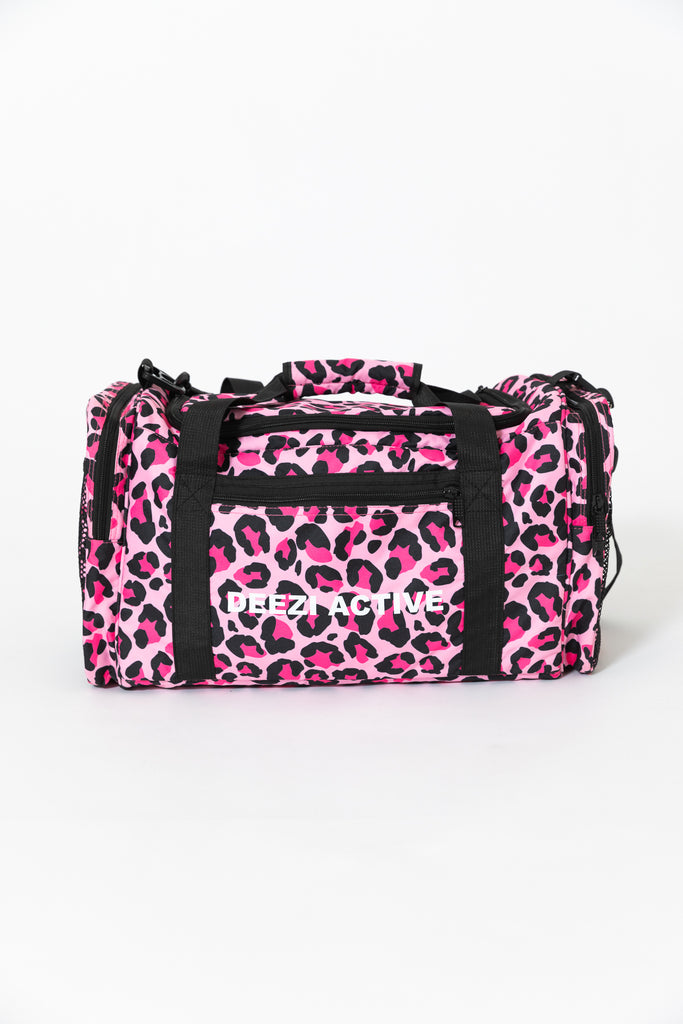 Deezi Active Gym Bag Pink Leopard 